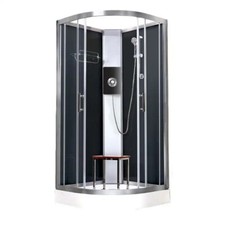 Vidalux 800 x 800 Shower Cabin SS78 Black Fast build Enclosure No Leaks
