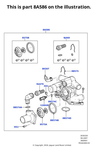 Land rover thermostat - land, housing