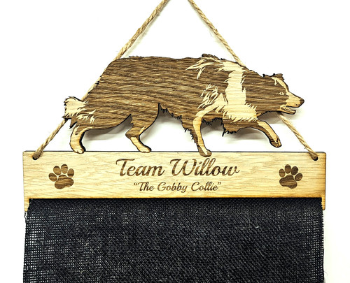 Border collie rosette hanger - border,