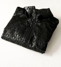Adidas Originals Adicolor 70's Monogram TrackTop Mens Sz S Black Trefoil Jacket 