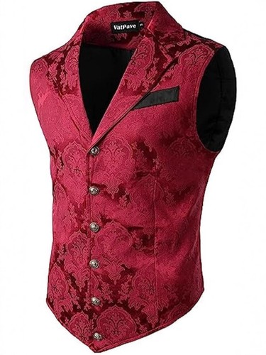 Men floral paisley suit vest - floral,