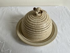 Vintage Studio Pottery Mouse Cheese Dome And Plate