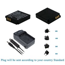 2x CGA-S005e  Battery for Panasonic Lumix DMC-LX1, DMC-LX2, DMC-LX3 +Charger