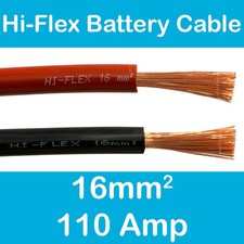 16mm² Hi-Flex Battery Cable Red Black Car Starter Power Live Earth 110 Amp Wire