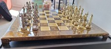 Greek Poseidon Luxury Chess Set Gold Silver