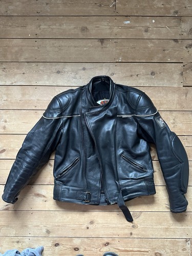 Vintage leather biker jacket - vintage,