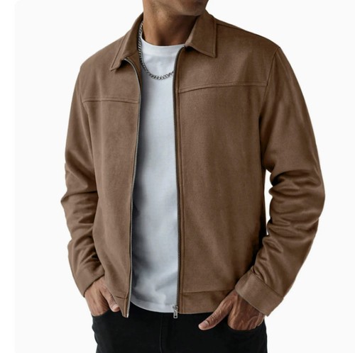 Mens faux suede lapel - mens,