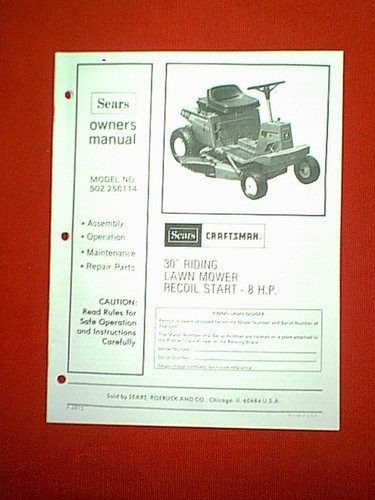 Craftsman hp rear - 8,