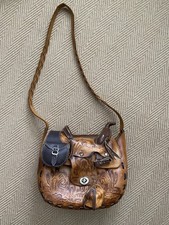 Vintage Western Saddle Shoulder Bag Cowgirl Tooled Horse Leather Handbag Mexican