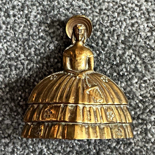 Brass lady figure figural hand - brass,