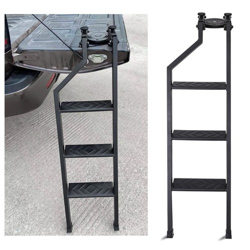 Rear tailgate folding ladder - rear,
