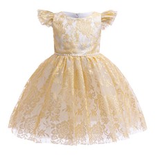 Kids Flower Girls Princess Dress Tutu Dresses Bridesmaid Wedding Prom Party Gown
