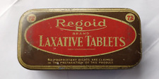 ANTIQUE HINGED TIN FOR REGOID LAXATIVE TABLETS