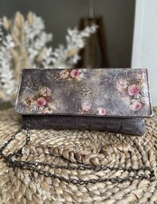 Etui London genuine leather vintage shoulder cross body clutch bag