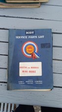 Classic AUSTIN & MORRIS MINI MOKE ORIG. FACTORY BODYWORK & TRIM PARTS CATALOGUE