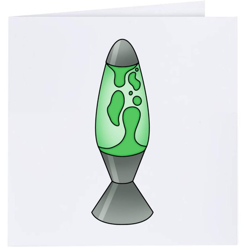 Green lava lamp greeting - lava,