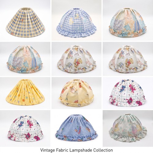 Vintage fabric lampshade - 12",