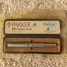Parker 25 1980 QI code Vintage Roller Ball stainless Steel Pen