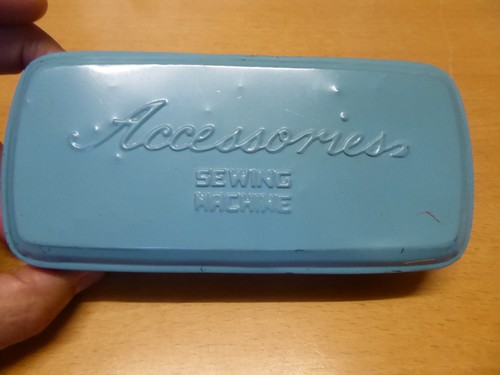Vintage blue sewing - vintage, machine
