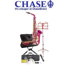 Elkhart Vincent Bach Deluxe E Flat  Pink Alto Saxophone Pack | High F# key__