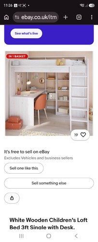 White wooden children loft - white,