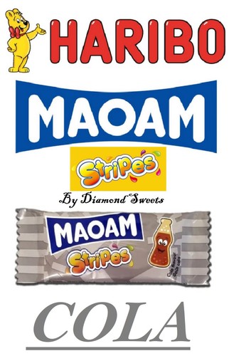 100 haribo maoam stripes - haribo,