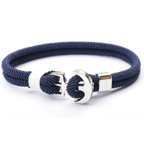 Silver metal anchor - metal, polyester