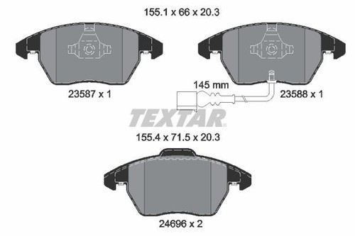 Textar 2469602 front - brake, pad