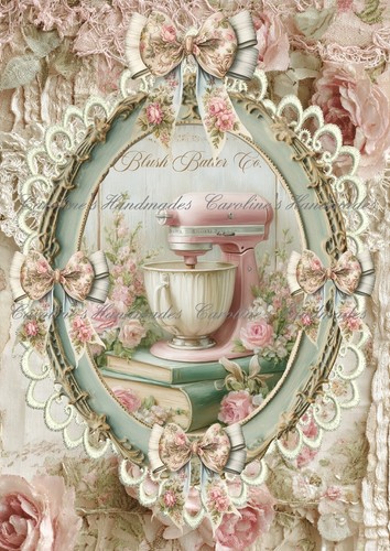 Shabby chic pink stand mixer - stand,