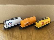 3 Hornby OO Gauge Model Railway Various 4 Wheel Fuel Oil Cement Tanks