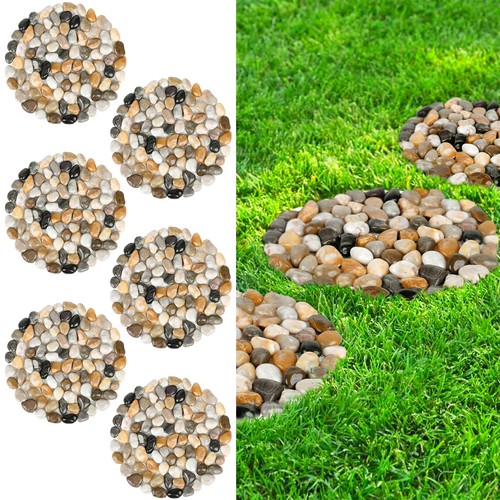 River rock stepping stones - rock,