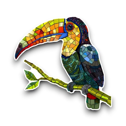 Toucan bird animal stained - bird,
