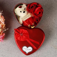 Artificial Red Rose & Teddy