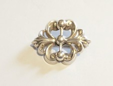 Vintage Silver Swedish Scrolls Brooch HMs, vgc, Boxed