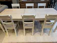 Set of 6 Laura Ashley Dorset White Upholstered Dining Chairs – Used, Collection