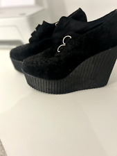 Black Suede Beetle Crushers Size 6