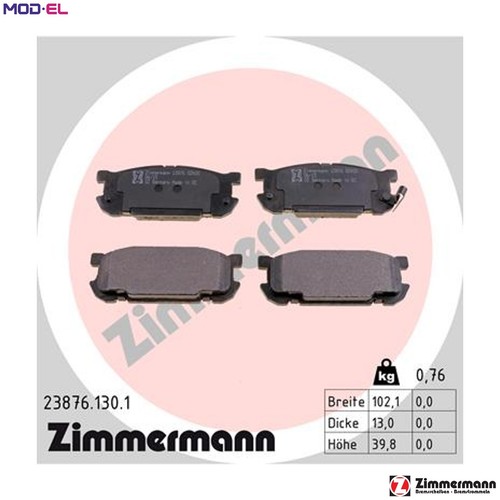 Brake pad set - pad,