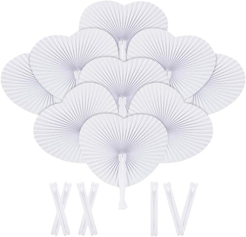 Heart shaped paper fans - paper,