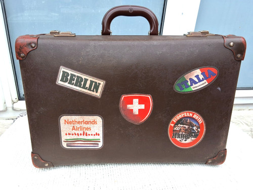 Vintage 1940 hard - 1940-s, suitcase