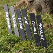 Set of 6 Slate Plant Markers