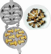 Sweet Pastry Maker Russian Cookie Mushrooms Bake Form Iron Pan