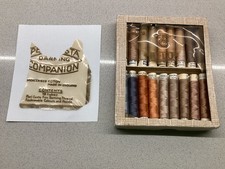 Box of Peri-Lusta Darning Thread, Mercerised Cotton - 18 tubes, various colours