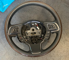 JAGUAR XJ X351 STEERING WHEEL (BLACK, WOOD SORROUND) HEATED
