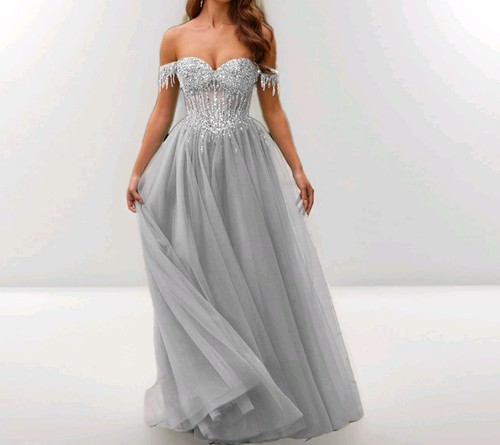 Silver beaded off - off-, shoulder