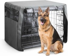 Spacious Grey Dog Crate Cover