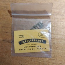BR loco shed code plates 36 A-D & E OO/4mm scale  Perseverance