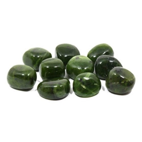 Nephrite jade tumble stone - tumble,