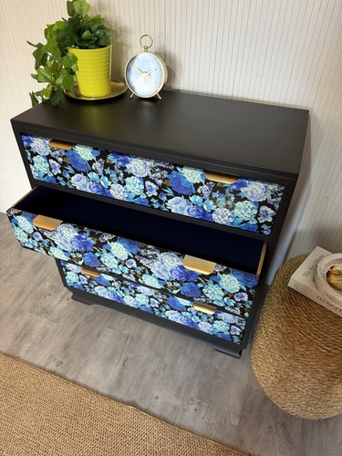Blue floral decoupage - decoupage, of