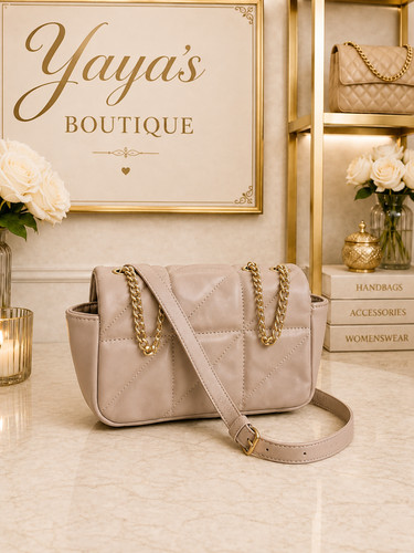 Primark beige quilted chain - primark,