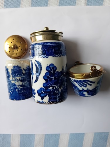 Willow pattern pots - willow, pots,